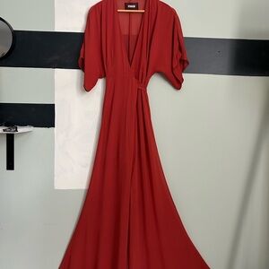 Reformation Deep Red Maxi Dress